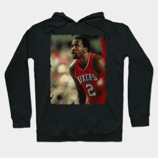 Moses Malone #2 in Sixers Hoodie